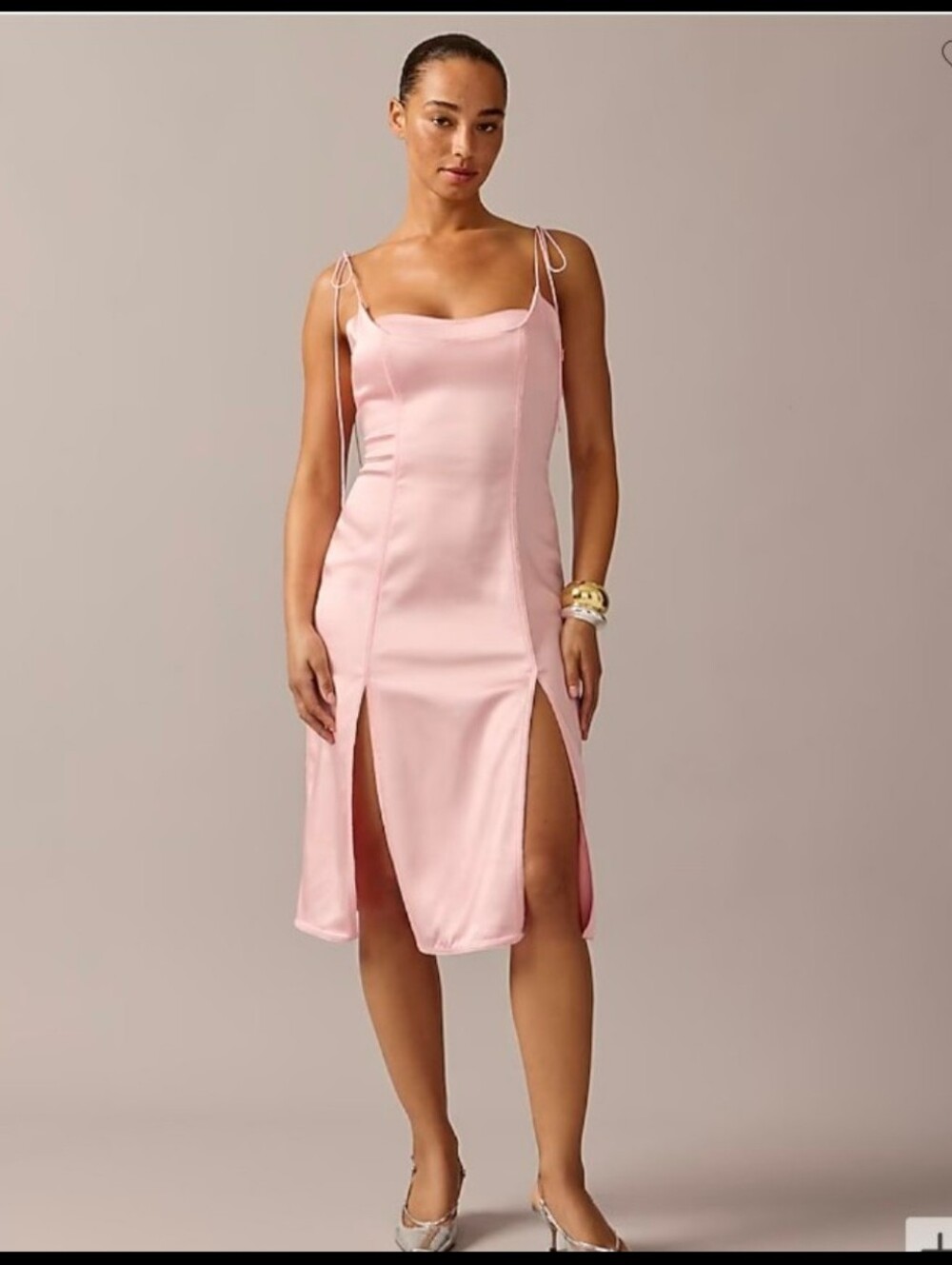 J. Crew X Anna October©  side-slit dress Pink 12 Feminine Barbiecore